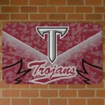 Troy Trojans Layered Lines Red Doormat