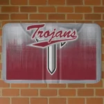 Troy Trojans Pixel Blur Red Doormat