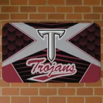 Troy Trojans Techno Camo Red Black Doormat