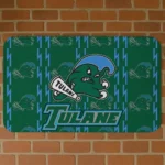 Tulane Green Wave Bolt Row Green Doormat