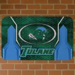 tulane-green-wave-hexagon-oval-green-doormat-best-selling.webp