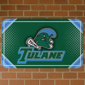 Tulane Green Wave Silver Halftone Green Doormat