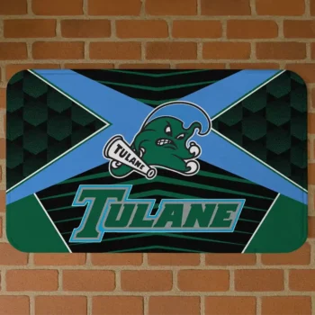 Tulane Green Wave Techno Camo Green Black Doormat