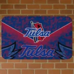 Tulsa Golden Hurricane Layered Lines Blue Doormat