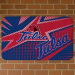 Tulsa Golden Hurricane Sharp Flash Blue Doormat