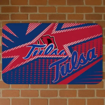 Tulsa Golden Hurricane Sharp Flash Blue Doormat