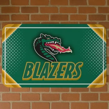 UAB Blazers Silver Halftone Green Doormat