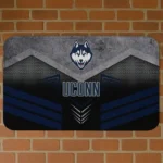 UConn Huskies Chevron Points Blue Black Doormat