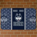 UConn Huskies Chevron Stack Blue Doormat