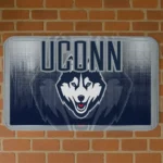 UConn Huskies Pixel Blur Blue Doormat