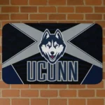 UConn Huskies Techno Camo Blue Black Doormat