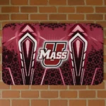 UMass Minutemen Graphic Stripes Red Doormat