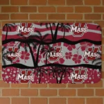 UMass Minutemen Palm Silhouette Red Black Doormat