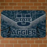Utah State Aggies Layered Lines Navy Doormat