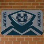 Utah State Aggies Ninja Mesh Navy Doormat