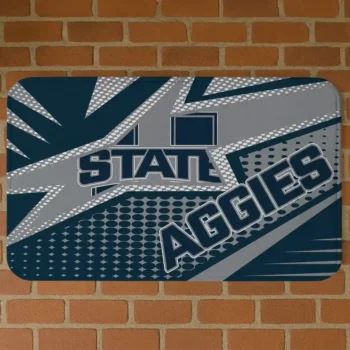 Utah State Aggies Sharp Flash Navy Doormat