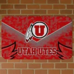 Utah Utes Layered Lines Red Doormat