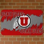 Utah Utes Plate Rip Red Doormat