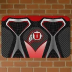 Utah Utes Torso Pattern Black Crocs Doormat