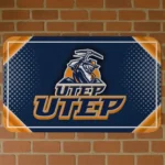 UTEP Miners Silver Halftone Blue Doormat