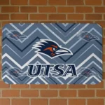 UTSA Roadrunners Chevron Geometrics Orange Doormat