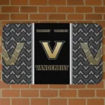Vanderbilt Commodores Chevron Stack Black Doormat
