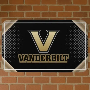 Vanderbilt Commodores Silver Halftone Black Doormat