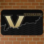 Vanderbilt Commodores Tribal Detailing Black Doormat