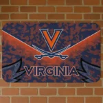 Virginia Cavaliers Layered Lines Blue Doormat