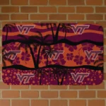 Virginia Tech Hokies Palm Silhouette Maroon Black Doormat