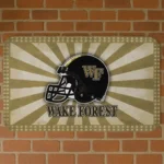 Wake Forest Demon Deacons Helmet Centerpiece Gold Doormat