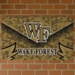 Wake Forest Demon Deacons Layered Lines Gold Doormat