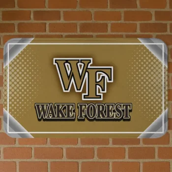 Wake Forest Demon Deacons Silver Halftone Gold Doormat