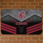 Washington State Cougars Chevron Points Crimson Black Doormat