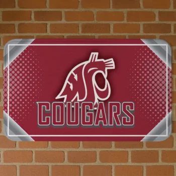 Washington State Cougars Silver Halftone Crimson Doormat