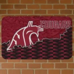 Washington State Cougars Tribal Detailing Crimson Black Doormat