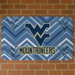 West Virginia Mountaineers Chevron Geometrics Blue Doormat