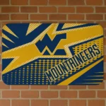 West Virginia Mountaineers Sharp Flash Blue Doormat