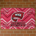 Western Kentucky Hilltoppers Chevron Geometrics Red Doormat