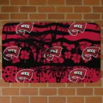 Western Kentucky Hilltoppers Palm Silhouette Red Black Doormat