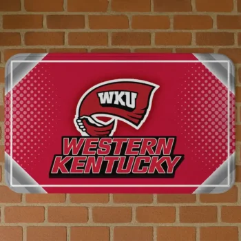 Western Kentucky Hilltoppers Silver Halftone Red Doormat