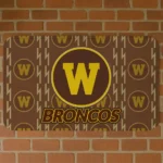 Western Michigan Broncos Bolt Row Brown Doormat