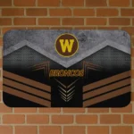 Western Michigan Broncos Chevron Points Brown Black Doormat