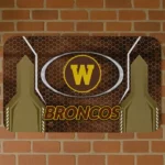 Western Michigan Broncos Hexagon Oval Brown Doormat
