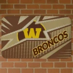 Western Michigan Broncos Sharp Flash Brown Doormat