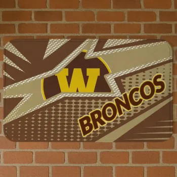 Western Michigan Broncos Sharp Flash Brown Doormat