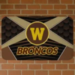 Western Michigan Broncos Techno Camo Brown Black Doormat