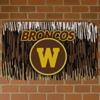 Western Michigan Broncos Vertical Flow Brown Doormat