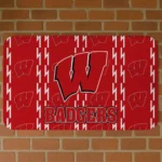 Wisconsin Badgers Bolt Row Red Doormat