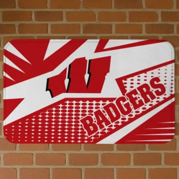 Wisconsin Badgers Sharp Flash Red Doormat